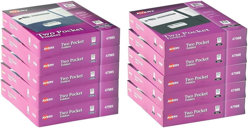 Avery Two Pocket Folders for Professional Document Organization