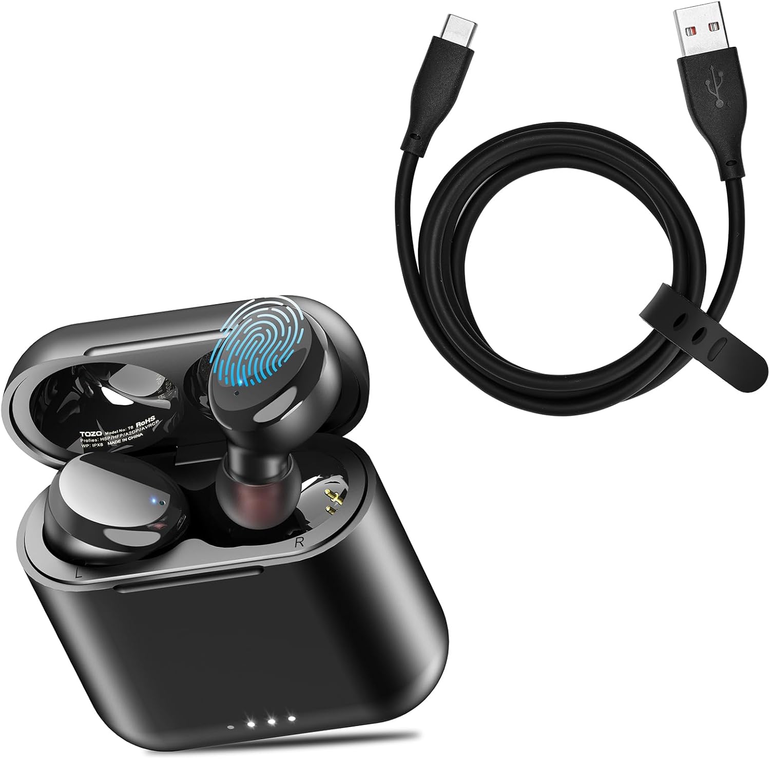 TOZO T6 True Wireless Earbuds - Fast Charging with USB-C