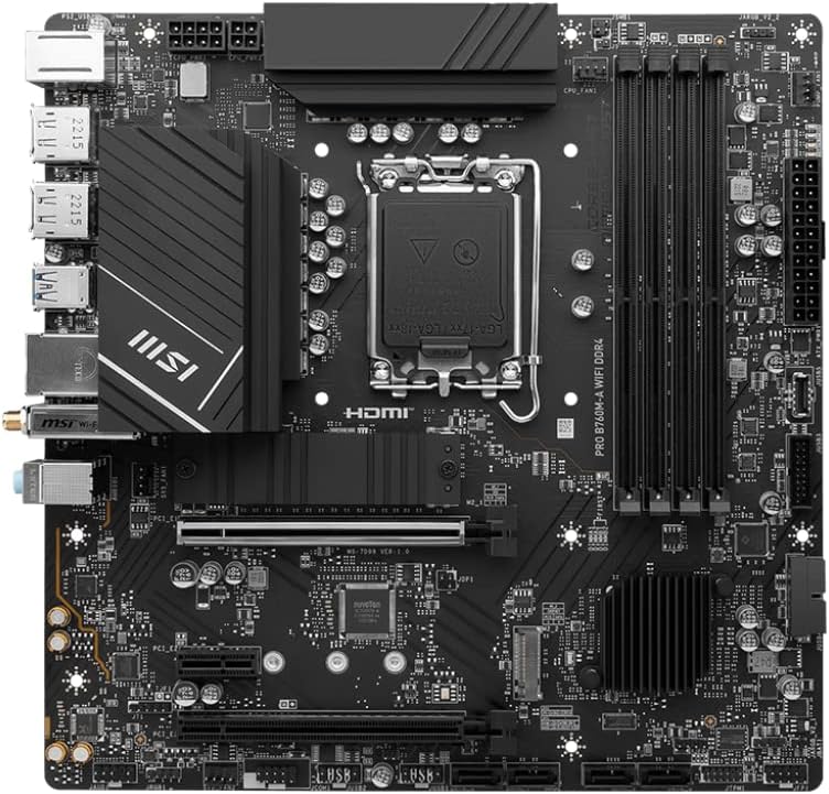 MSI PRO B760M-A WiFi DDR4 Motherboard for Intel Processors