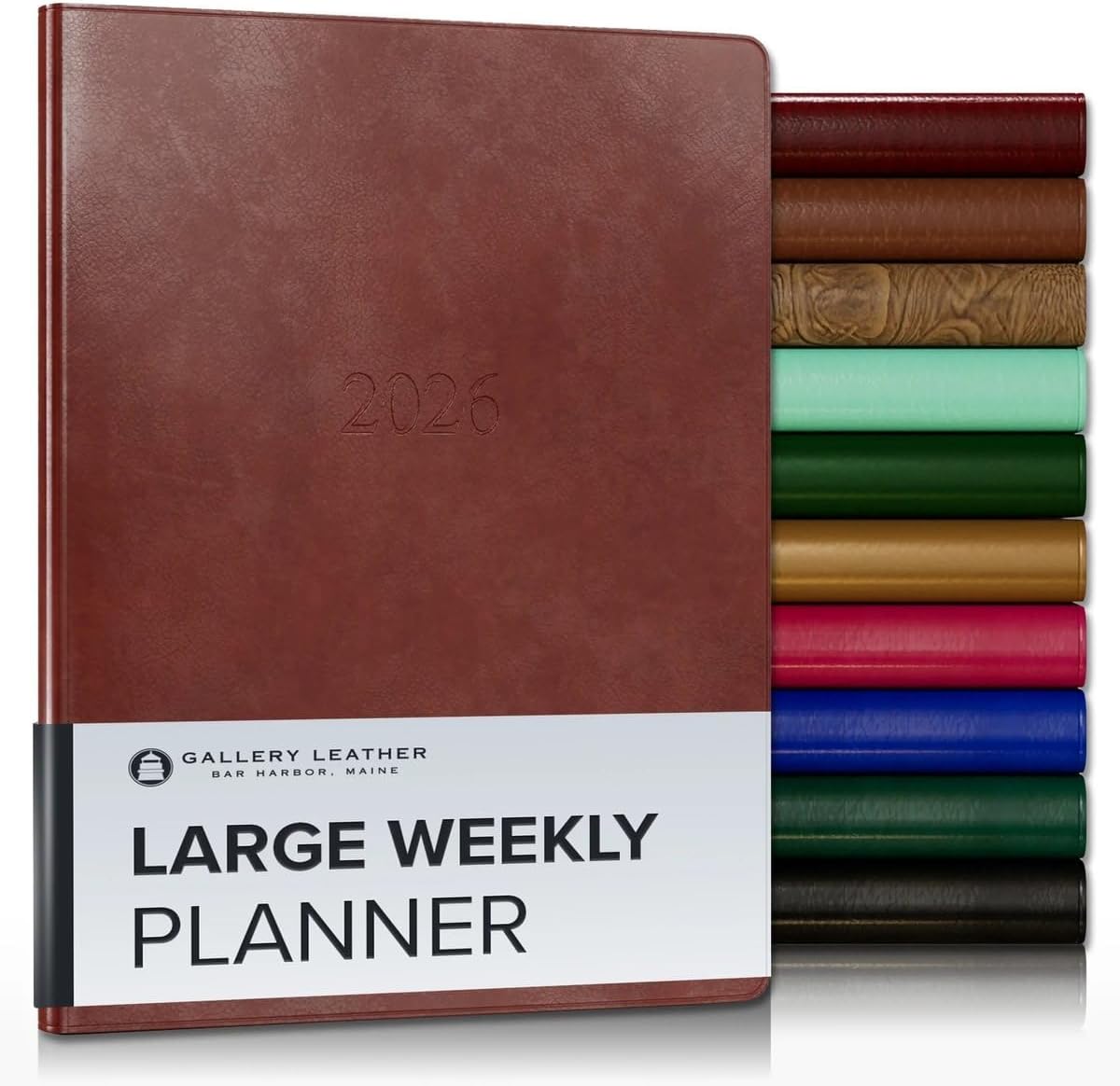 Gallery Leather Large Weekly Monthly Planner for 2025-2026