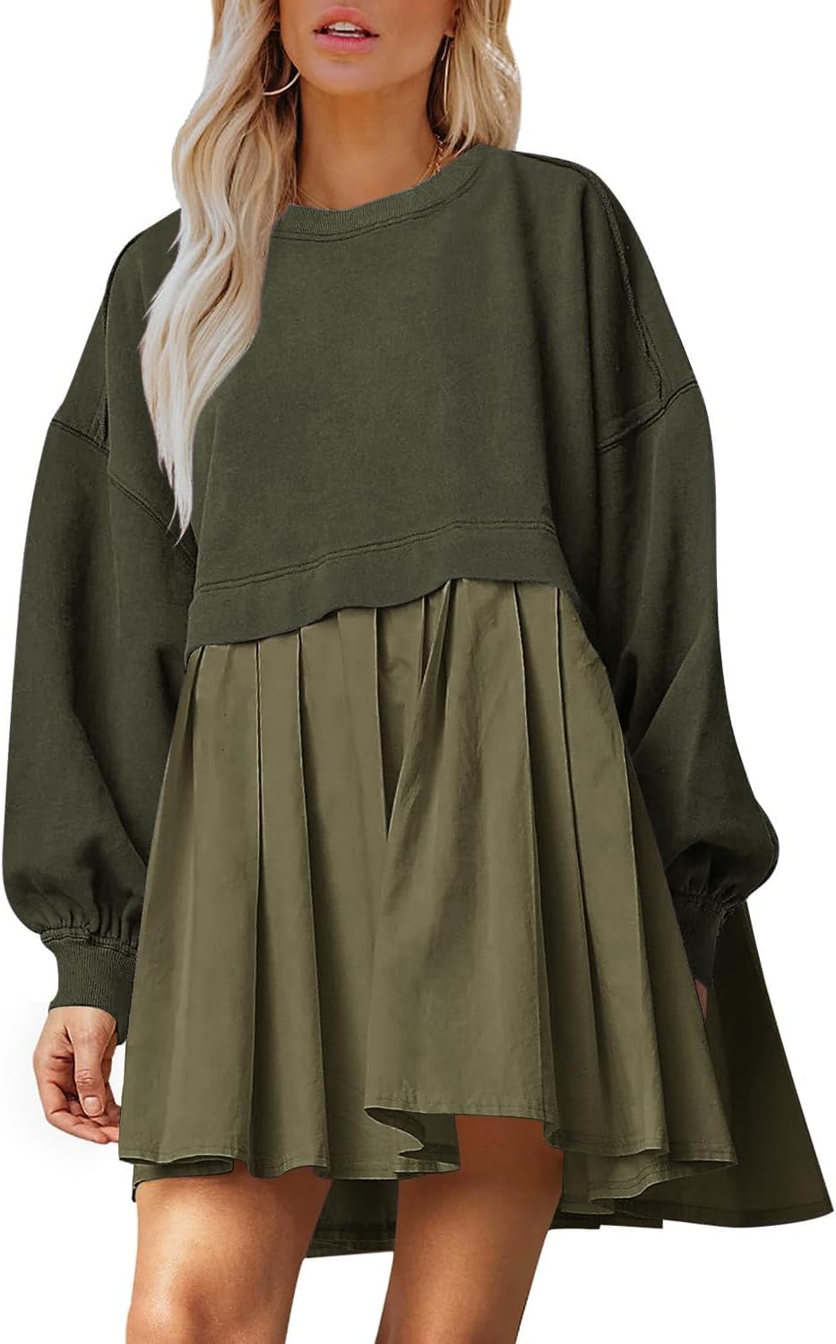 Stylish Dokuritu Sweatshirt Dress for Women - Flowy Oversized Look