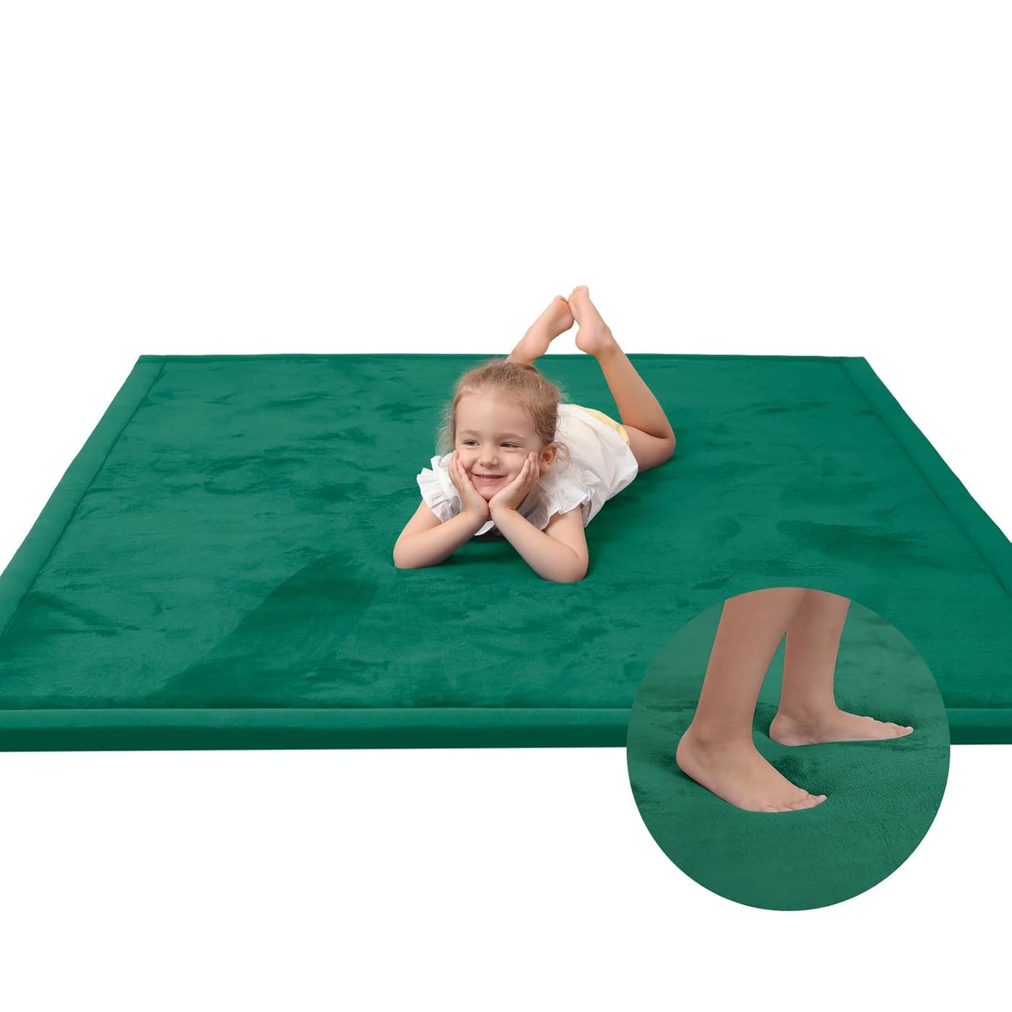 Baby Play Mat for Floor - Thick Memory Foam Tummy Time Mat