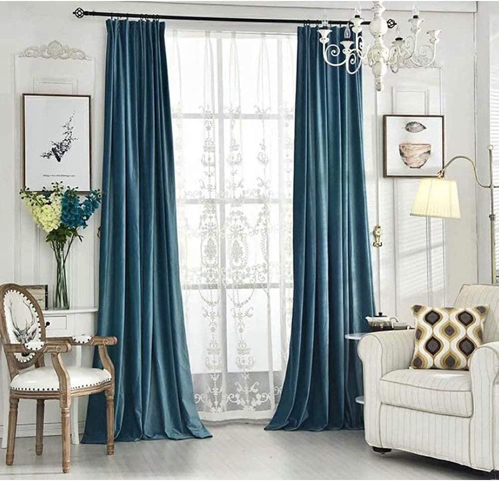Premium soundproof Velvet Curtains, 2 Panels, 200X270cm