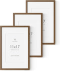 11x17 Oak Picture Frame with Mat - Solid Oak 17x11 Wall Frame