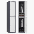 Letaya Metal Locker 2 Door 71in Tall Steel Storage Cabinet - Lockable