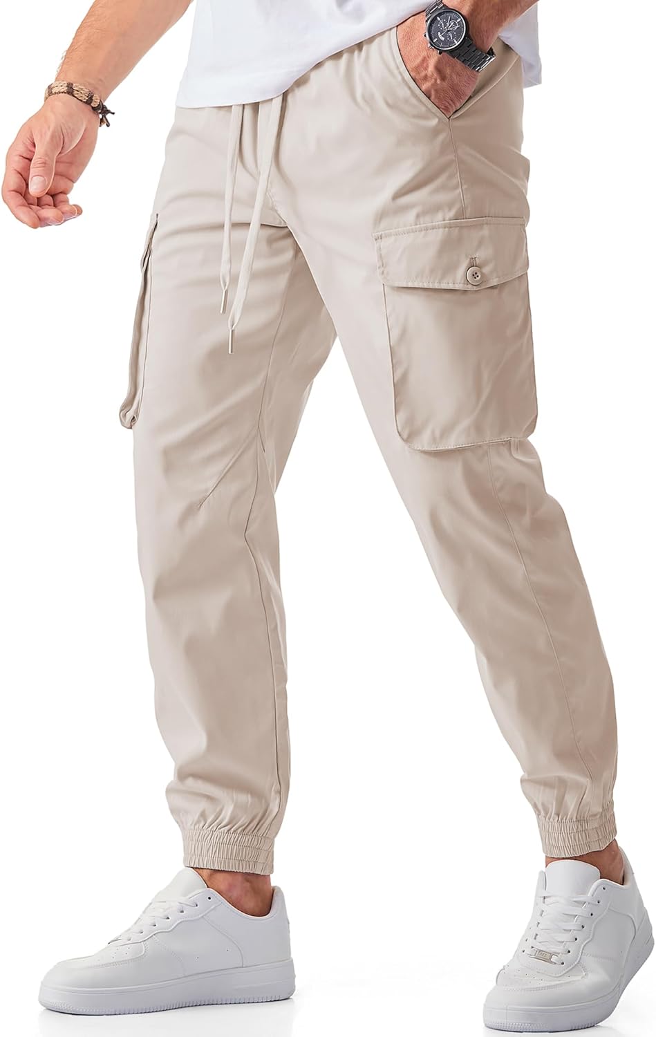 JMIERR Men's Casual Cargo Joggers Pants for Comfort and Style