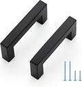 25 Pack Matte Black Cabinet Pulls 3 Inch Hole Center - Durable Update