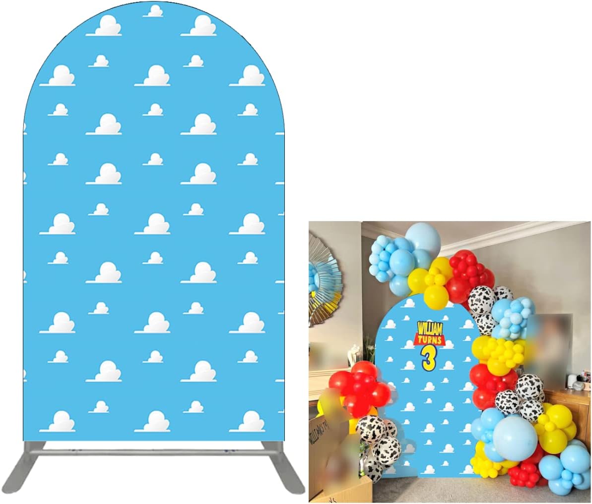FiVan Arched Backdrop for Birthday Wedding and Baby Showers