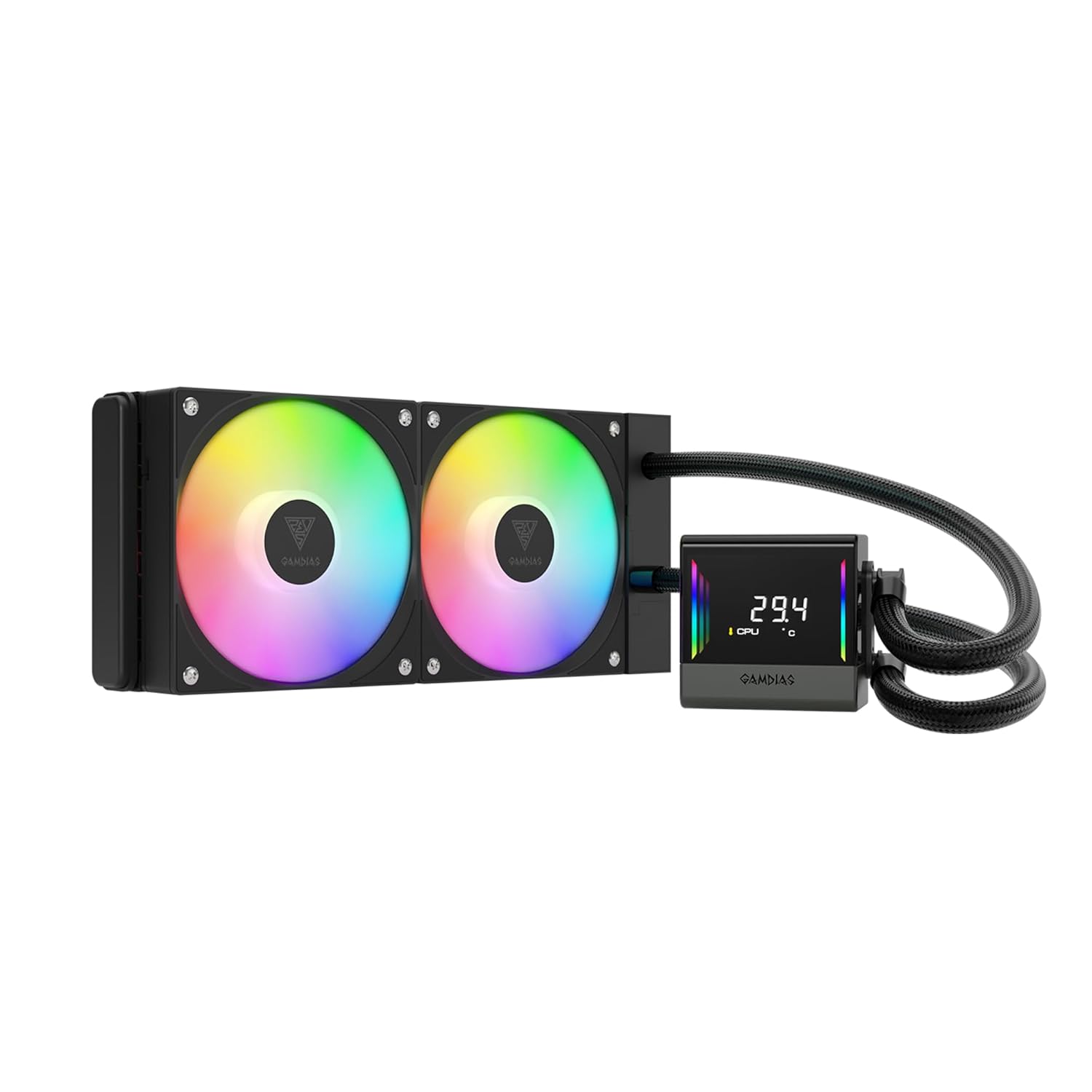 GAMDIAS CHIONE E4 240mm AIO CPU Water Cooler with Display