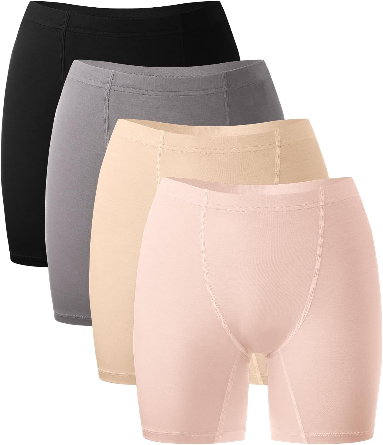 Bamboo Cool Womens Boxer Briefs Soft Stretch Panties 4 Packs