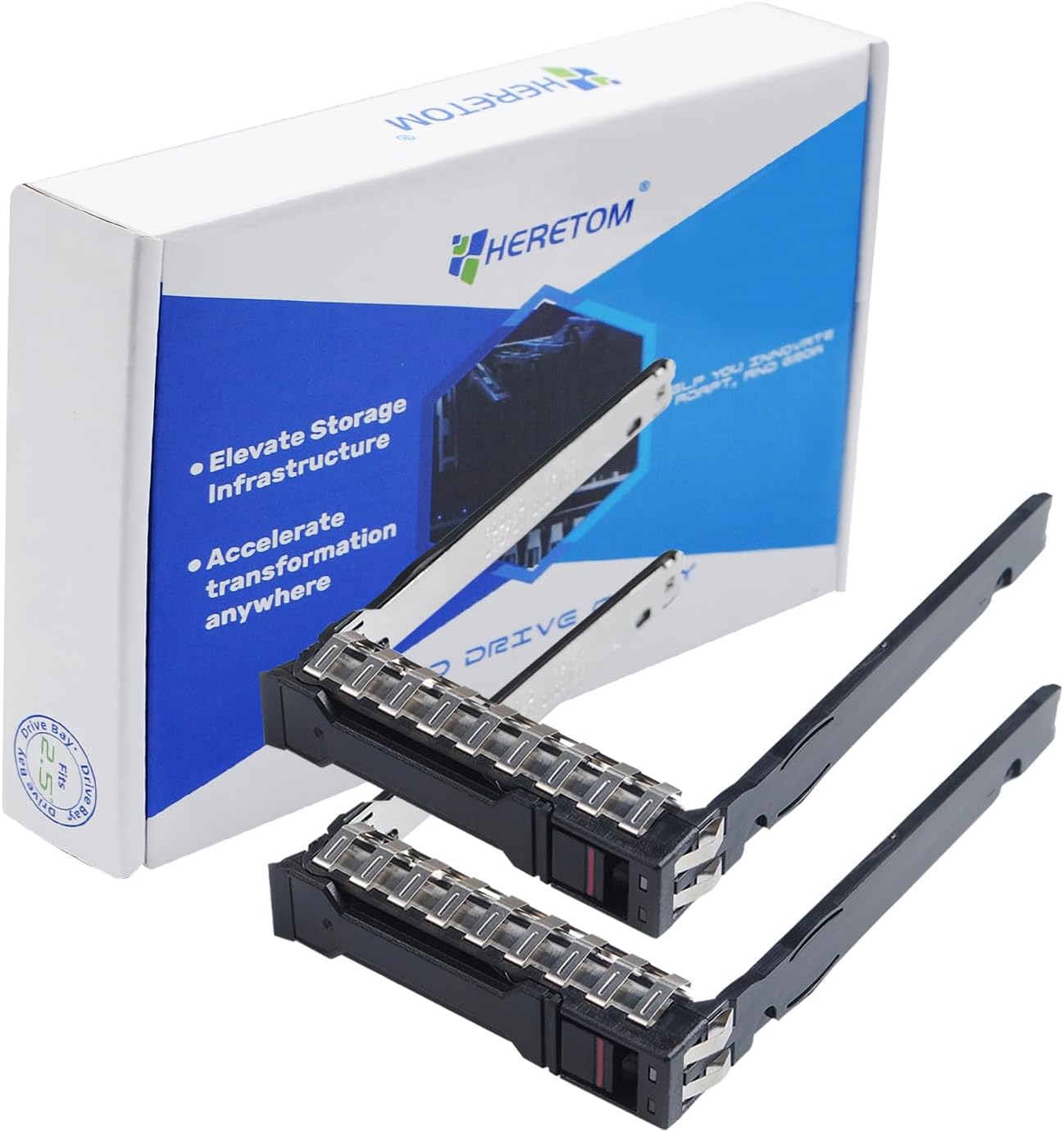 2PCS 2.5 Drive Tray Caddy for HP G10 Gen10 Plus V2 Servers