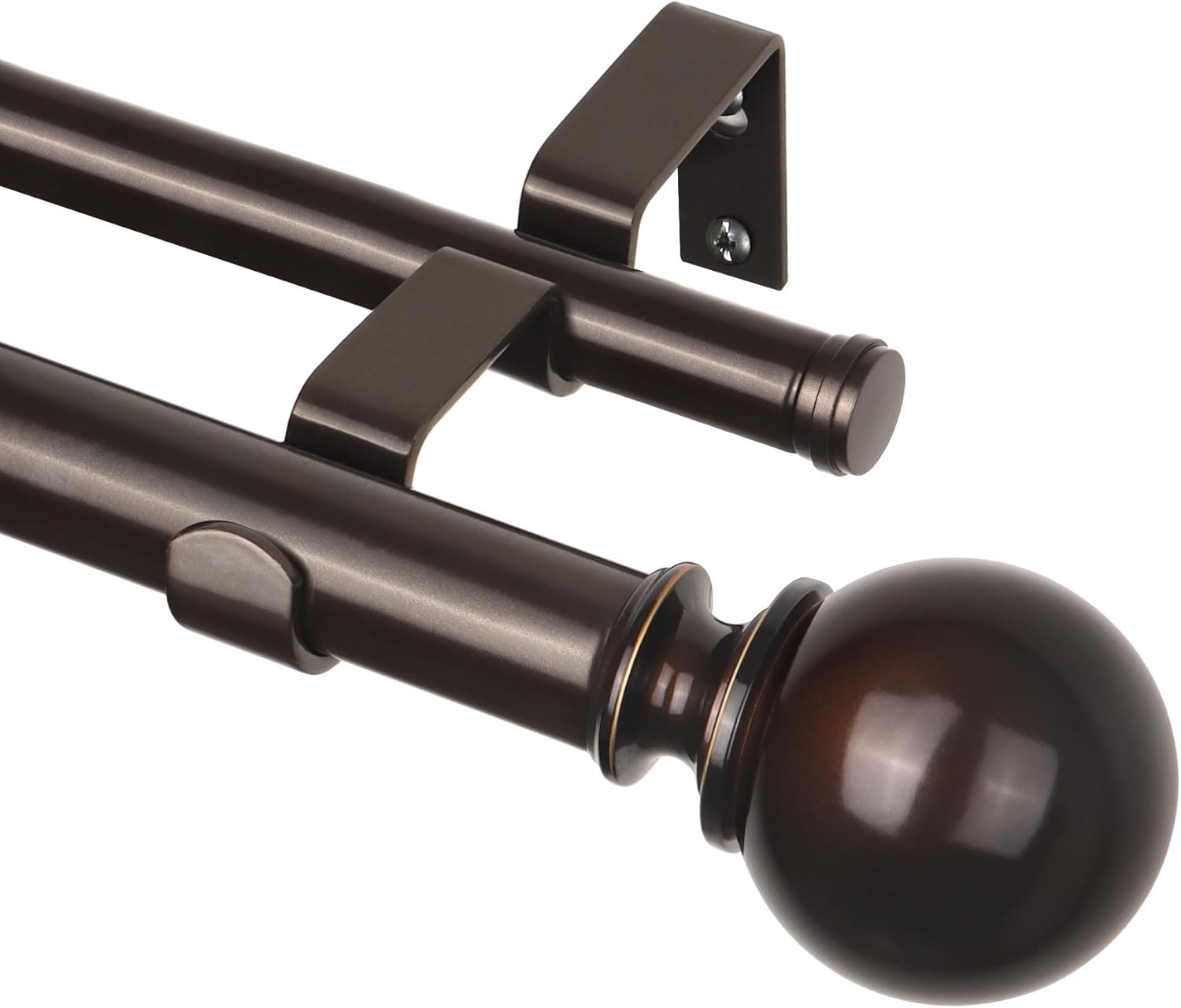 KAMANINA Bronze Curtain Rods for Windows 36 to 72 Inches