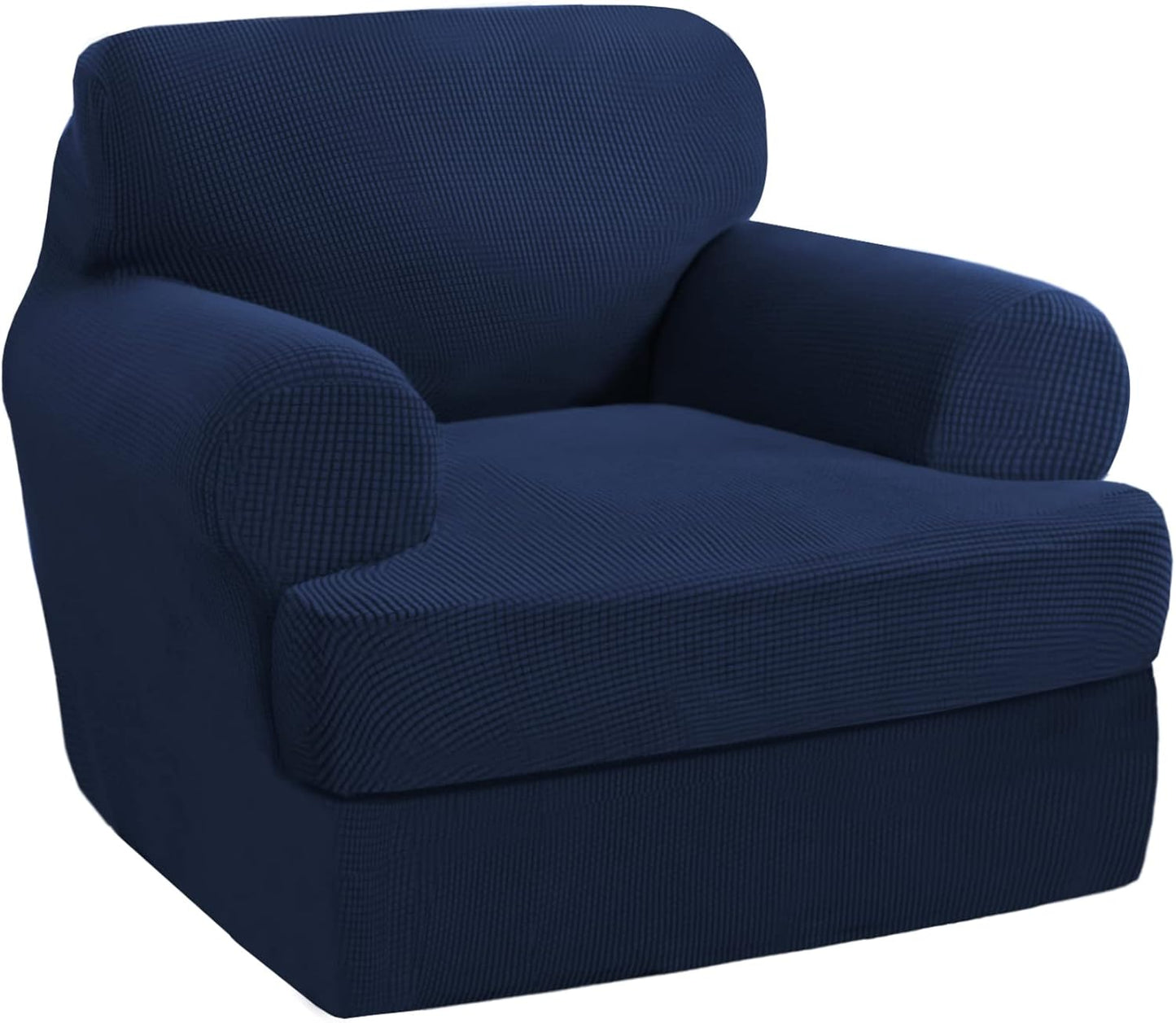 PrinceDeco 2 Pieces Armchair Slipcover for T Cushion Chairs