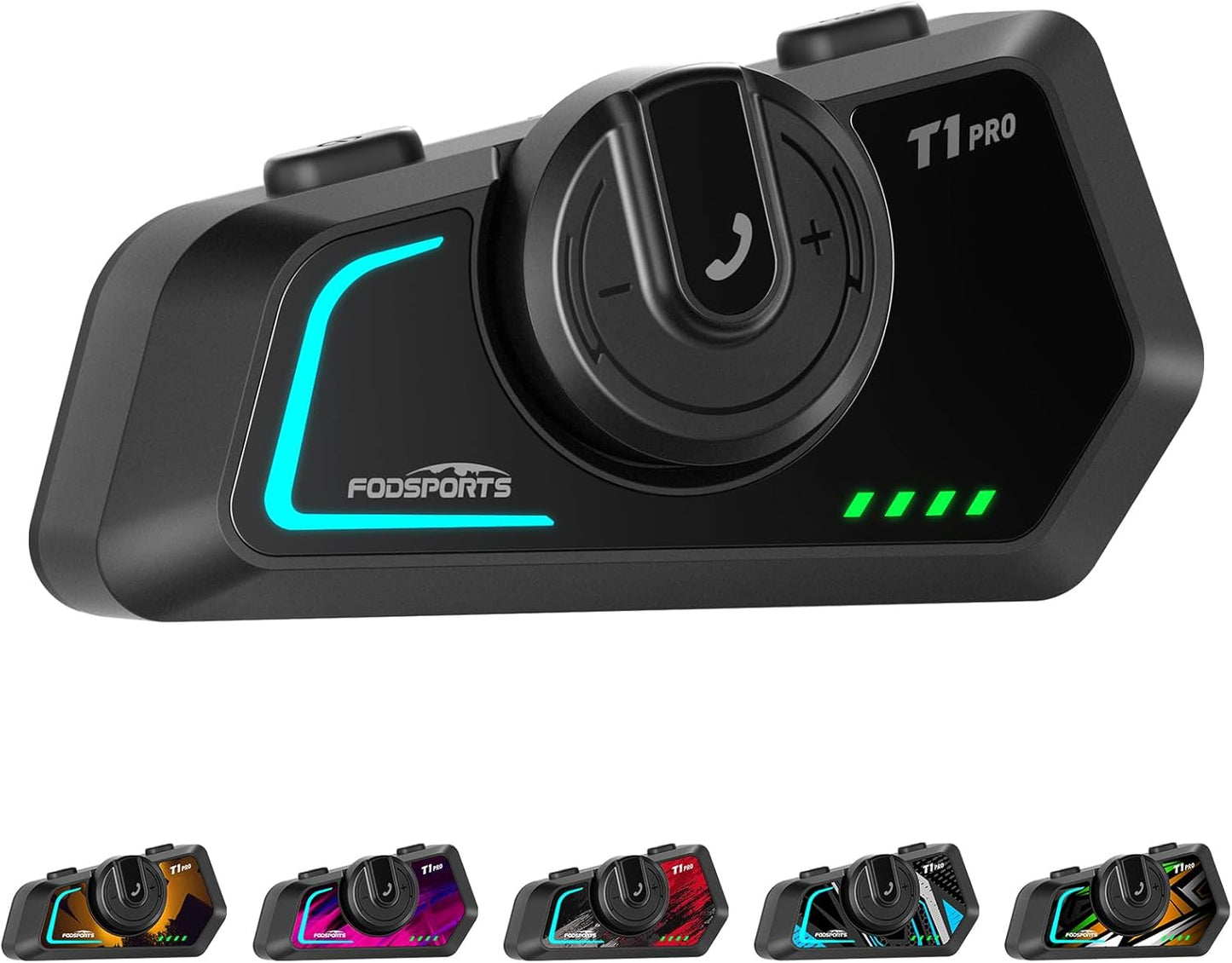 Fodsports T1 PRO Motorcycle Intercom with Music Sharing & More
