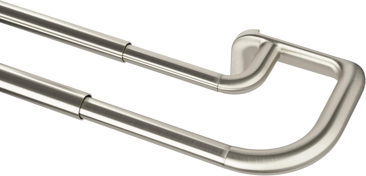 Umbra Twilight Double Curtain Rod Set for Room Darkening Needs