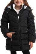 Girls Winter Anorak Puffer Coat - Heavyweight Sherpa Lined