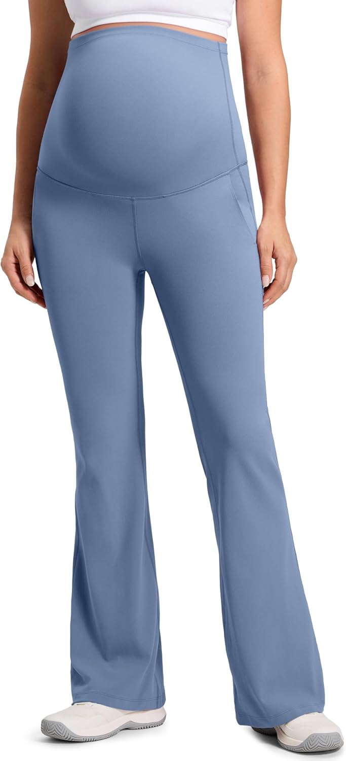 CRZ YOGA Butterluxe Maternity Flare Leggings with Pockets