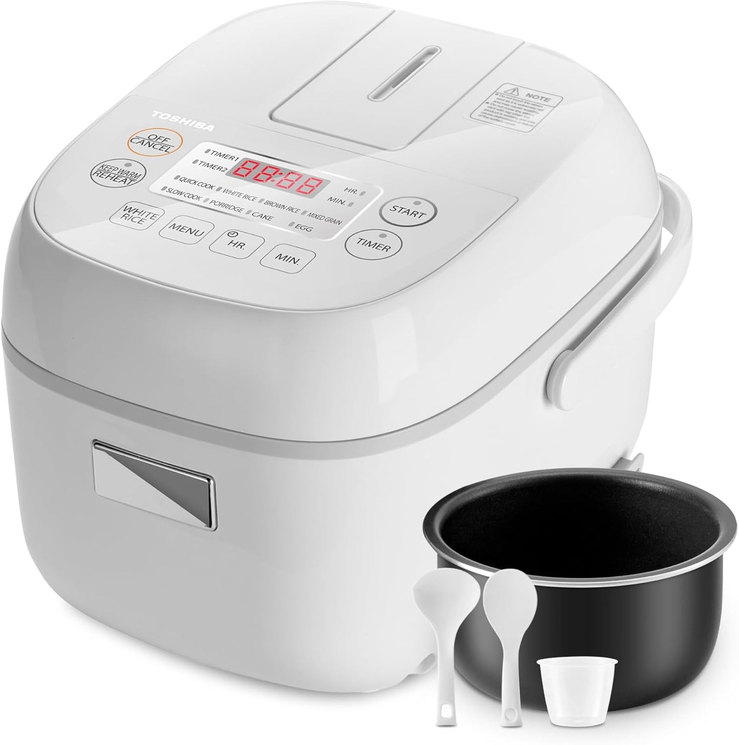 Toshiba Mini Rice Cooker: Fuzzy Logic, One-Touch Cooking