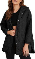 Long Quilted Jacket for Women - Lightweight Hooded Winter Coat 2025