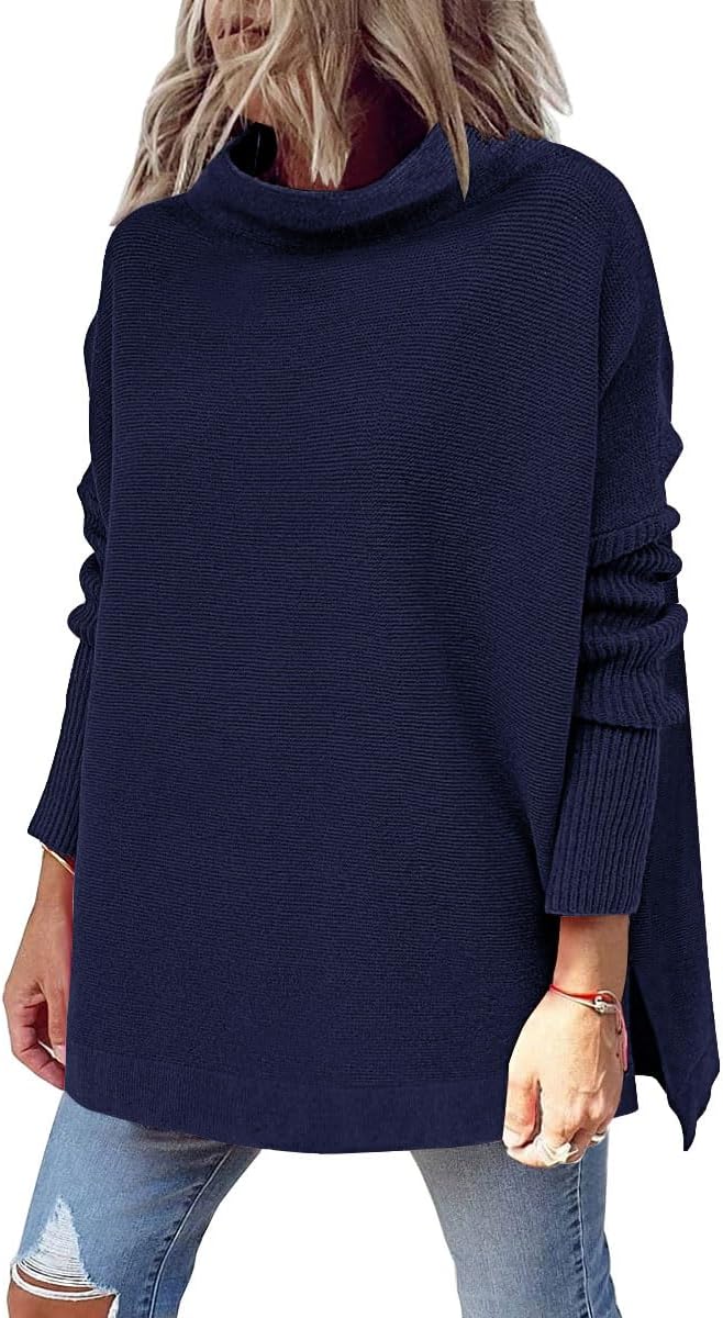LILLUSORY Women's Mock Turtleneck Oversized Sweater for Style