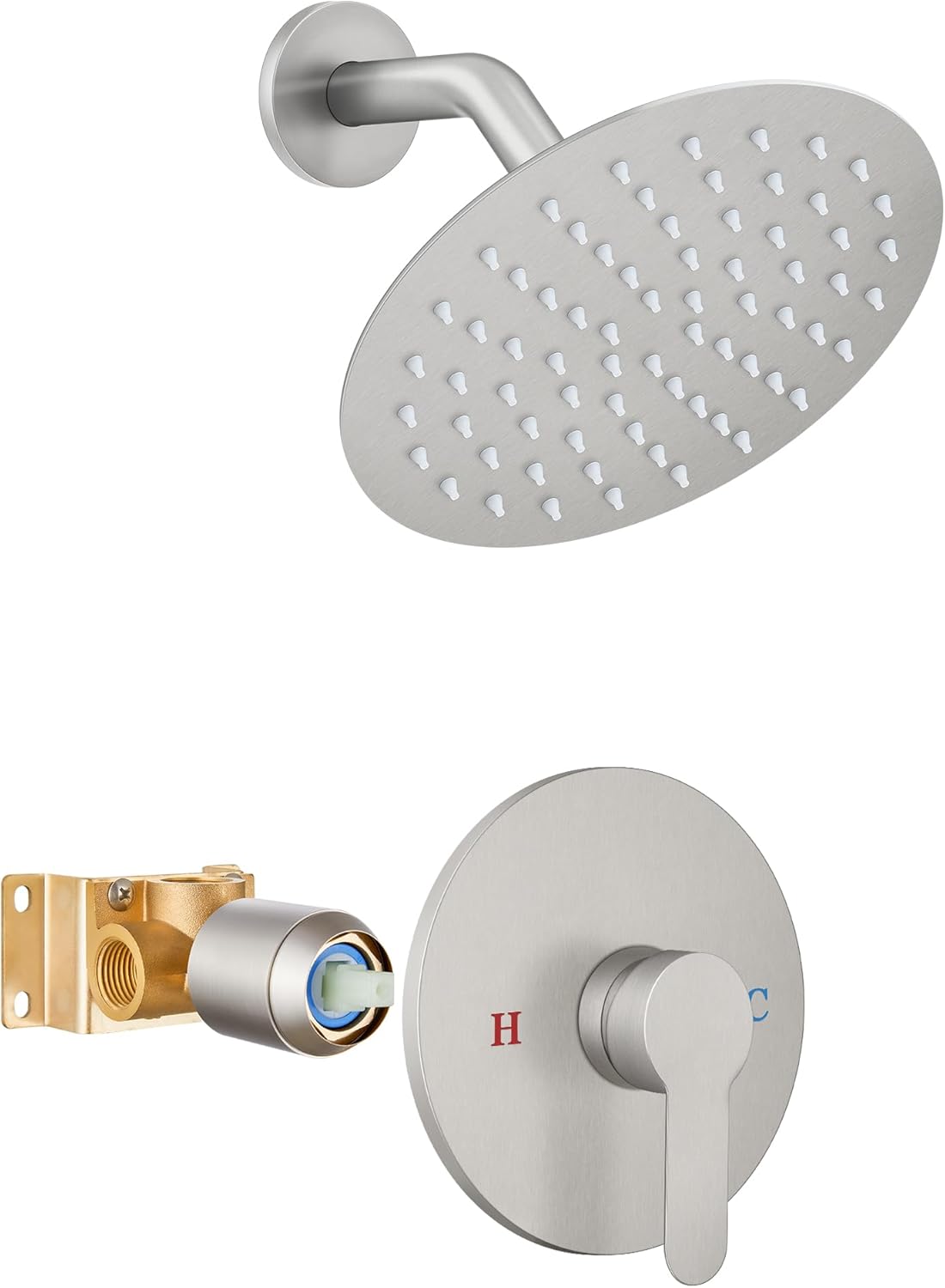 Airuida Shower Trim Kit with 8 Inch Rainfall Shower Head Set