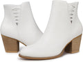 Ankle Boots for Women Suede Short Booties - Chunky Low Heel
