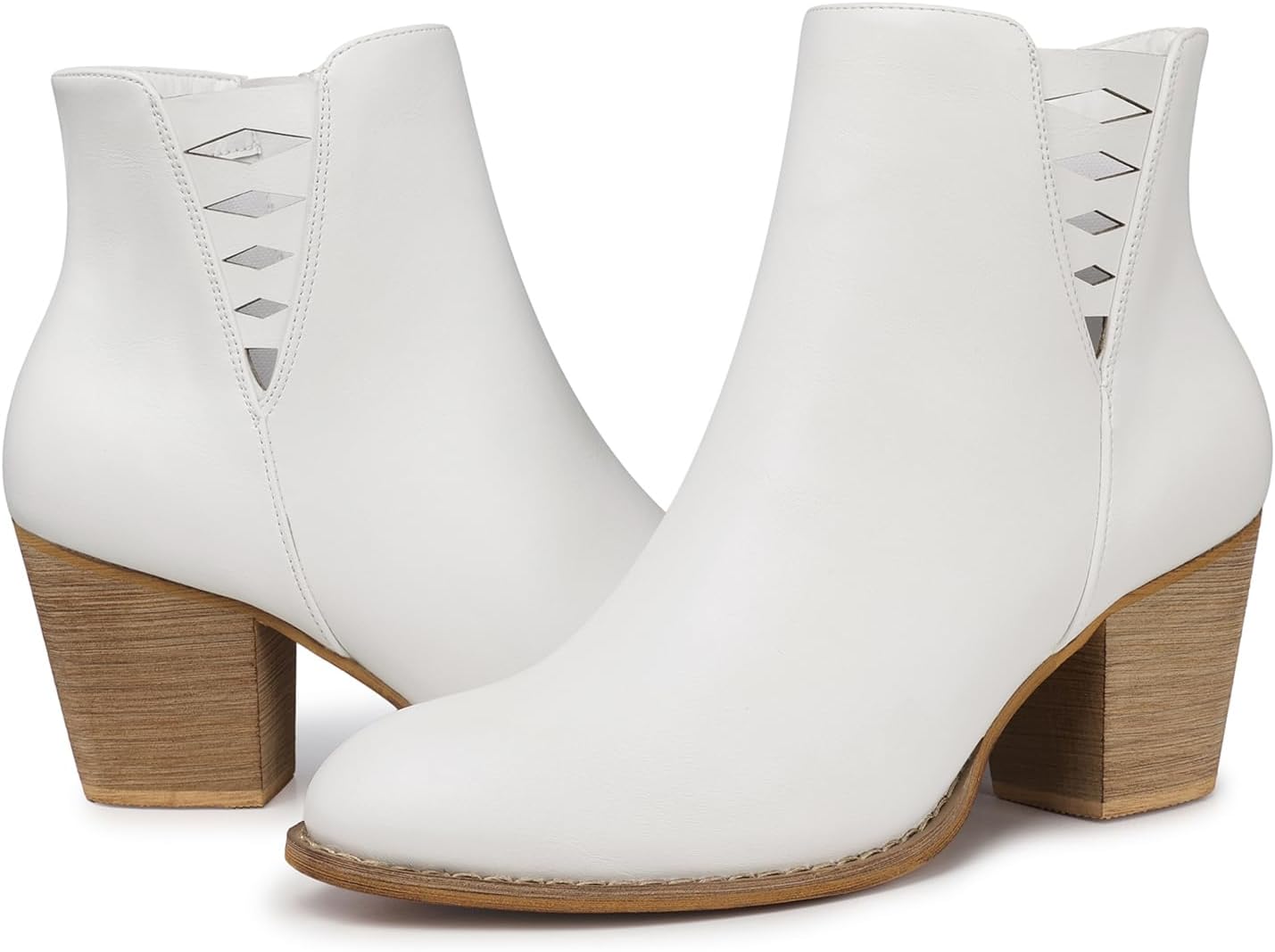 TEMOFON Ankle Boots for Women: Stylish Chunky Low Heel Booties