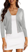 CPOKRTWSO Women's Cropped Cardigan for Dresses - Lightweight Style