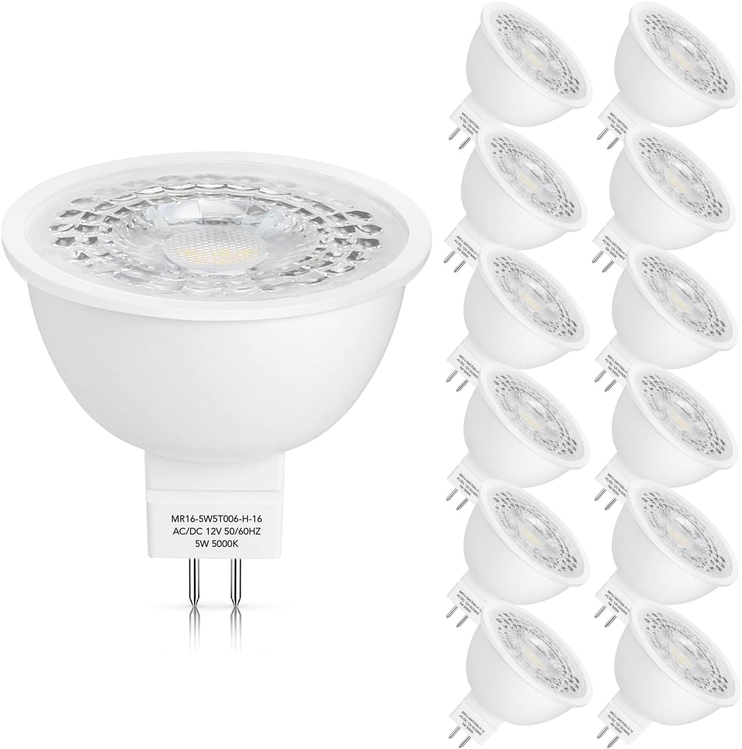 Mlambert 12 Pack MR16 LED Bulbs for Bright Daylight Lighting