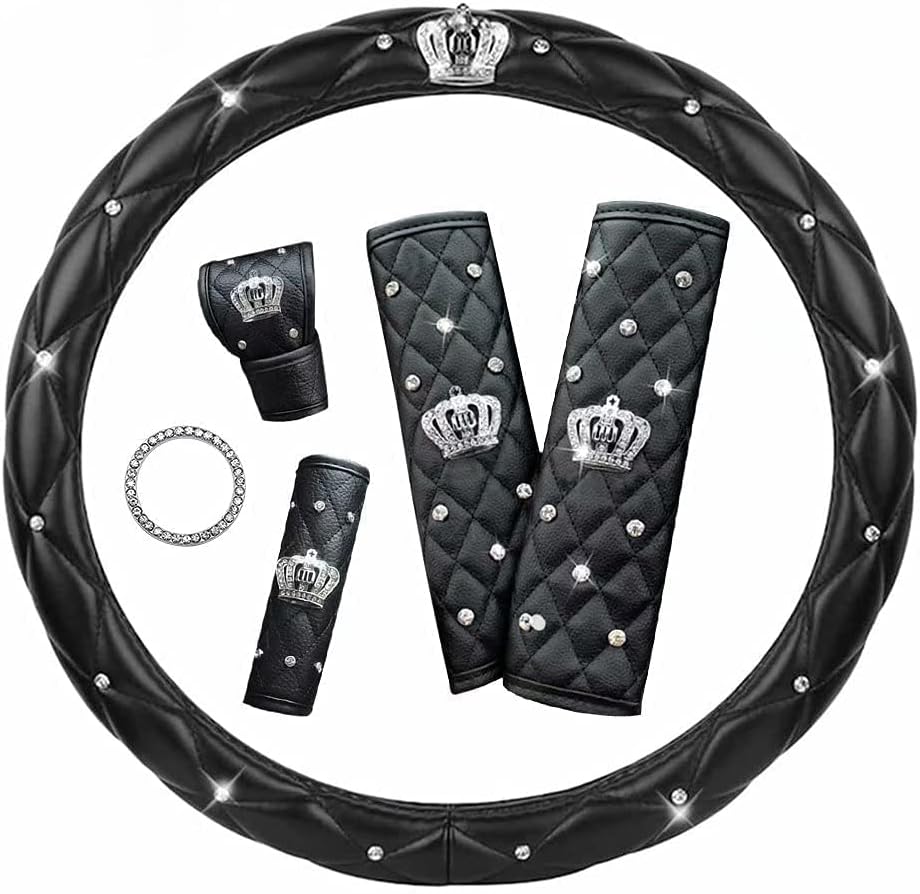 Durable PU Leather Car Steering Wheel Cover for All Vehicles