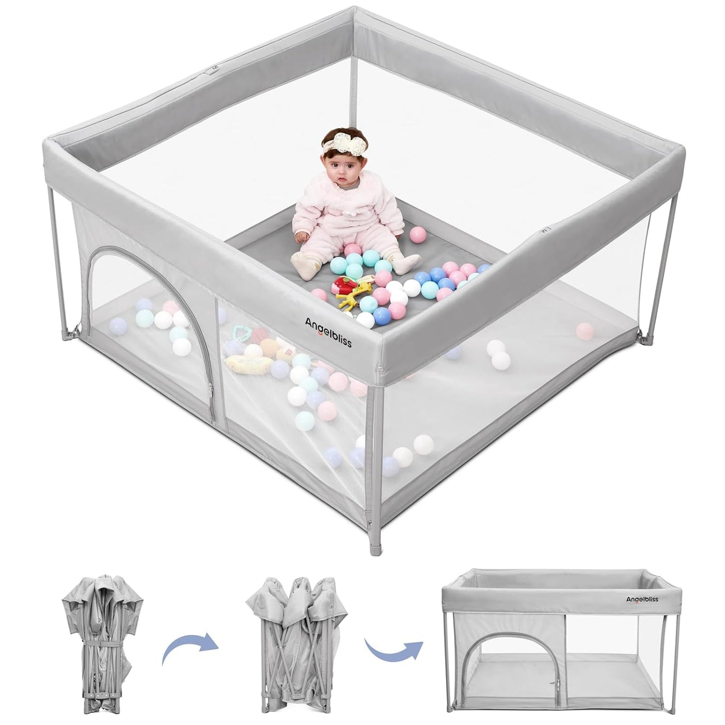 Foldable Baby Playpen for Safe and Fun Playtime Anywhere