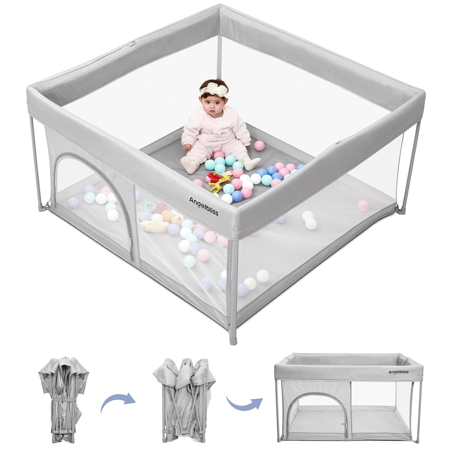 Foldable Baby Playpen for Safe and Fun Playtime Anywhere