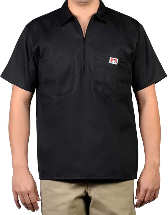Ben Davis Short Sleeve 1/2 Zip Shirt for Comfort and Style