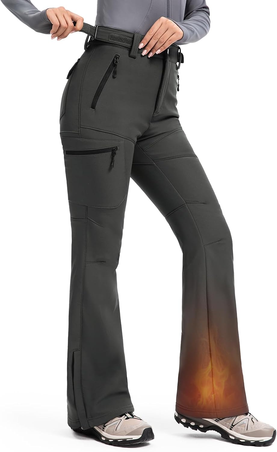 Moosehill Women's Snow Ski Pants for Winter Hiking and Snowboarding