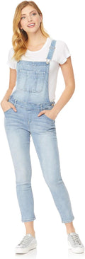 WallFlower Women's Overalls Juniors - Comfortable Vintage Denim Fit