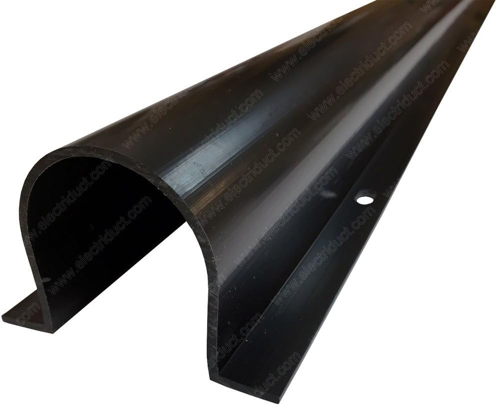 Electriduct 4in Plastic Flanged Wire Guard Cable Raceway - Black