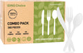 380 Count Heavy Duty Compostable Cutlery Set - Compostable Utensils