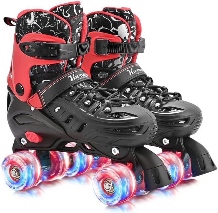 Kuxuan Skates Roller Skates for Kids with Adjustable Sizes