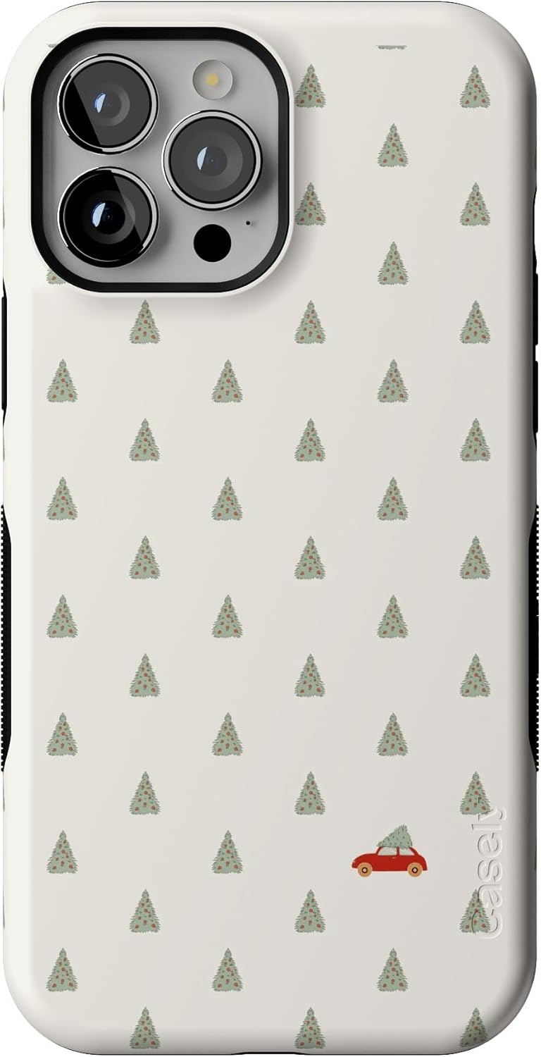 Bold Protective iPhone 13 Pro Max Case with Christmas Tree Design