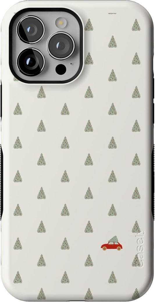 Bold Protective iPhone 13 Pro Max Case with Christmas Tree Design