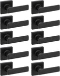 Kwikset Breton Interior Passage Door Handle 10 Pack - Matte Black