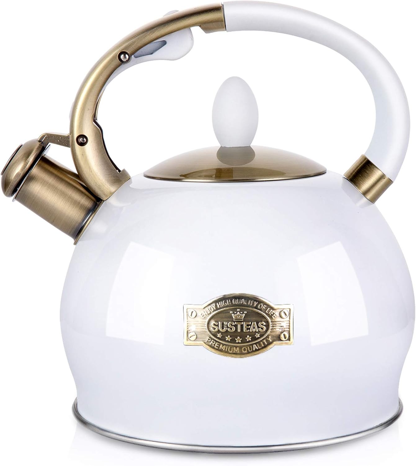 SUSTEAS Whistling Tea Kettle - Ergonomic Cool Handle Design