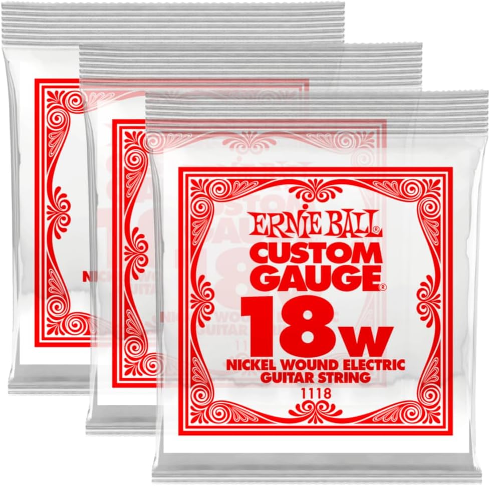 Ernie Ball Nickel Wound Guitar Strings 3-Pack - Precision .018 Gauge