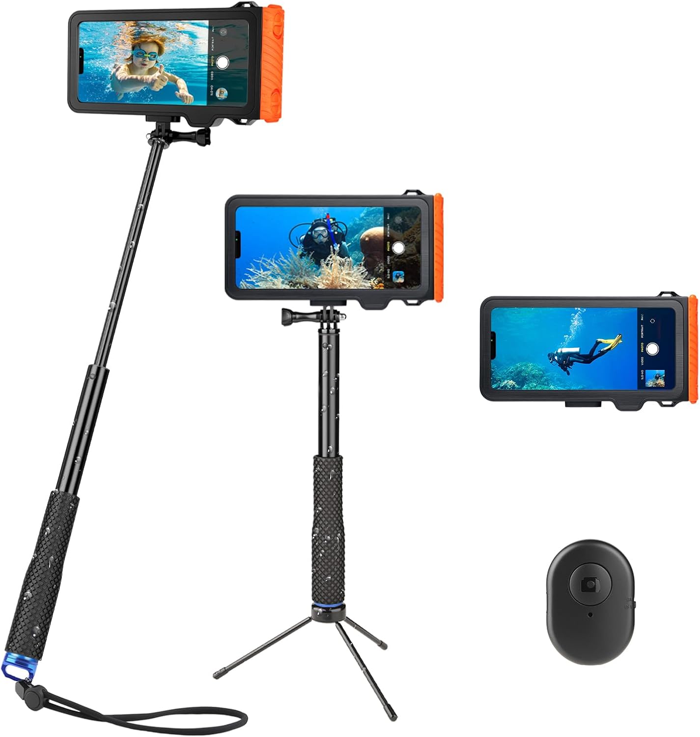 Waterproof Selfie Stick with Phone Case for Underwater Fun