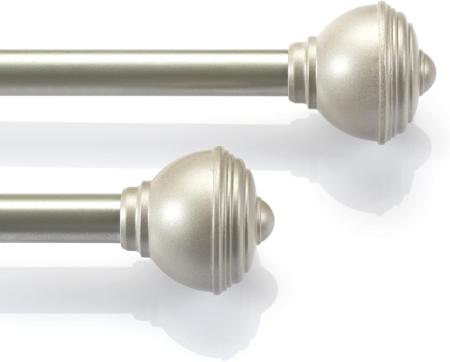 Adjustable Silver Curtain Rods - Modern Style