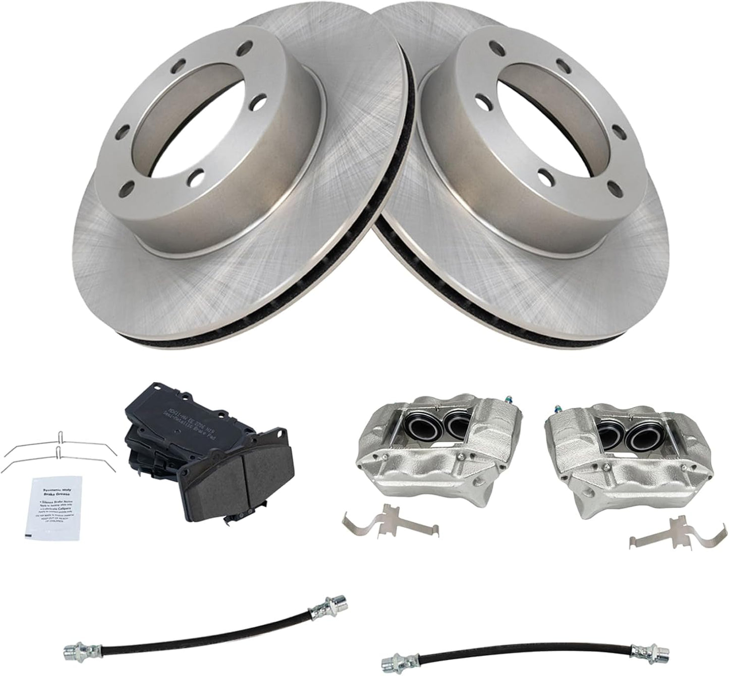 TRQ Front Brake Pad & Rotor Kit for 1996-2000 Toyota 4Runner