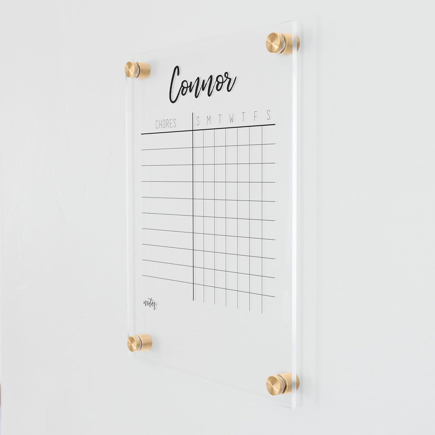 Customizable Clear Acrylic Chore Chart Board for Kids and Adults