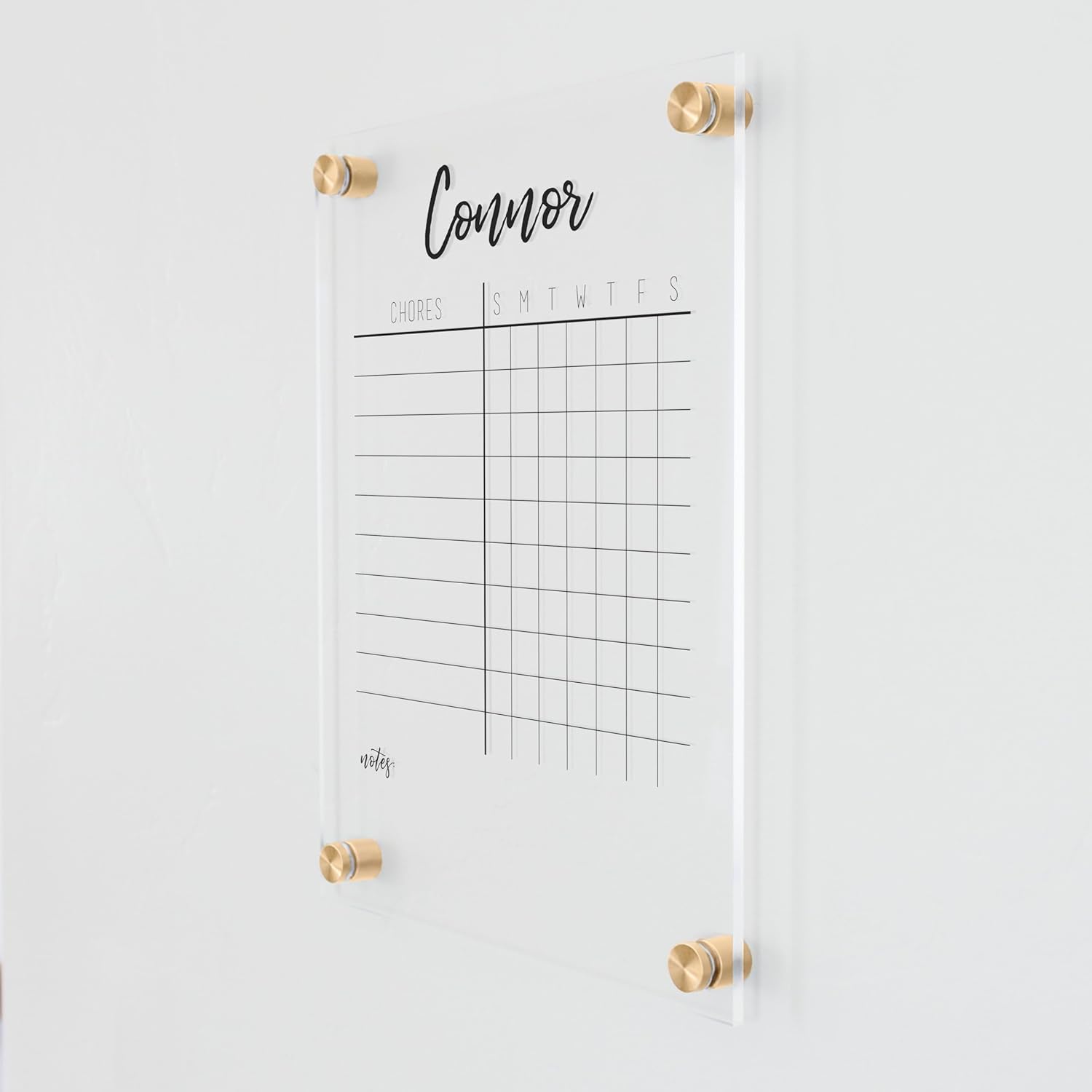 Customizable Clear Acrylic Chore Chart Board for Kids and Adults