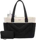 LOVEVOOK Tote Bag for Women - Quilted Puffer Work Travel Handbag