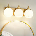3-Light Brushed Gold Vanity Light Fixtures for Modern Bathrooms